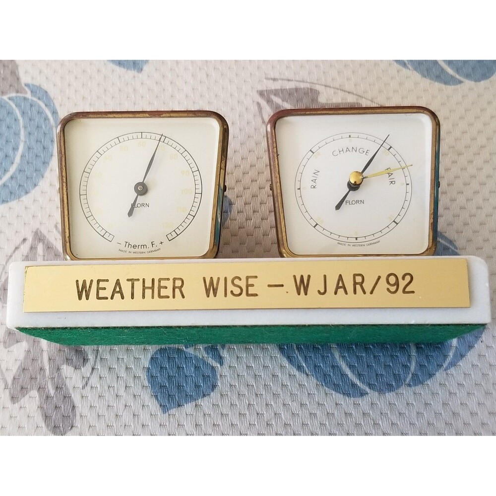 vintage Florn desktop weather station from 1992, featuring WJAR TV Providence RI